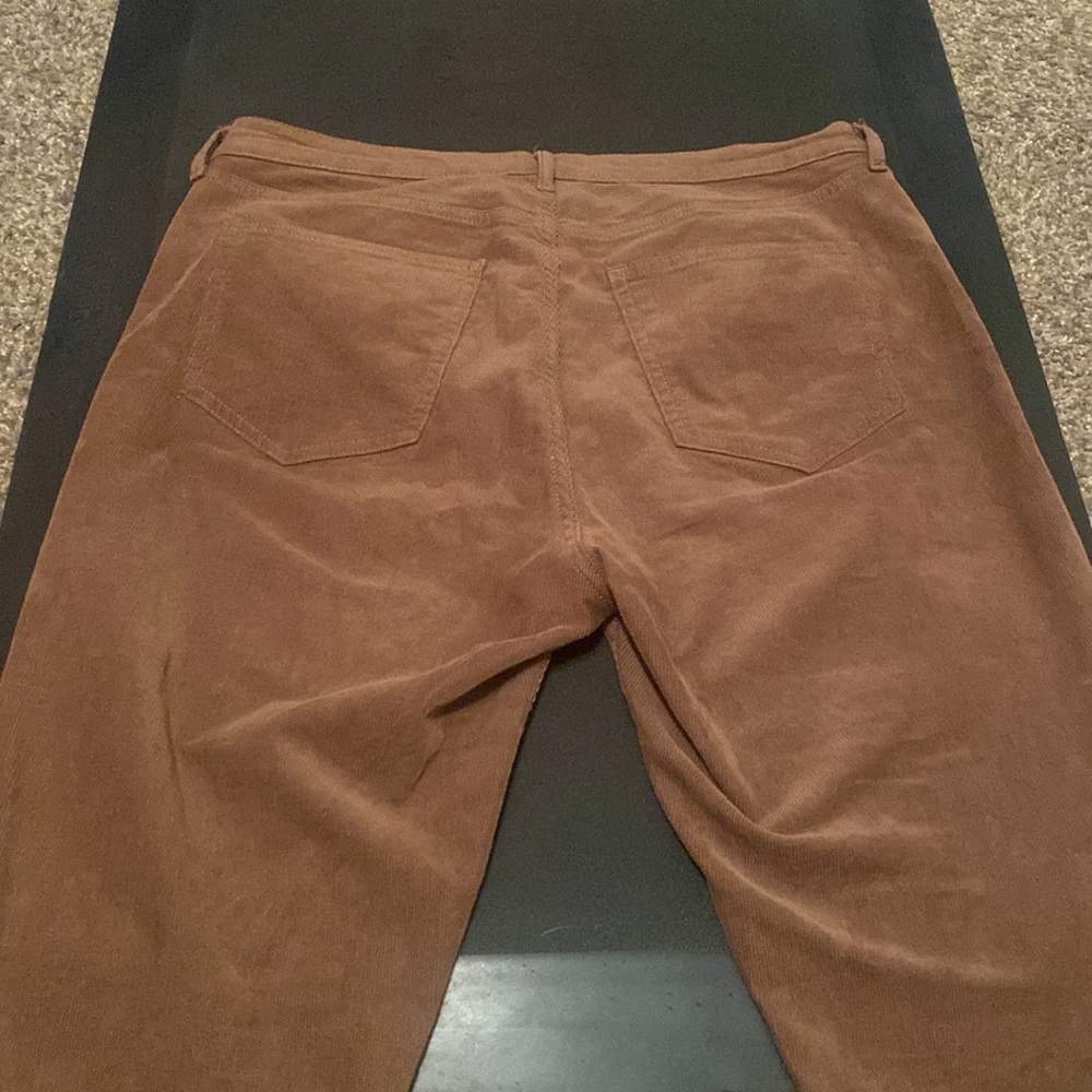 Gap Vintage Slim High Rise chocolate brown Corduroy Pants 14 32 R - Picture 5 of 9
